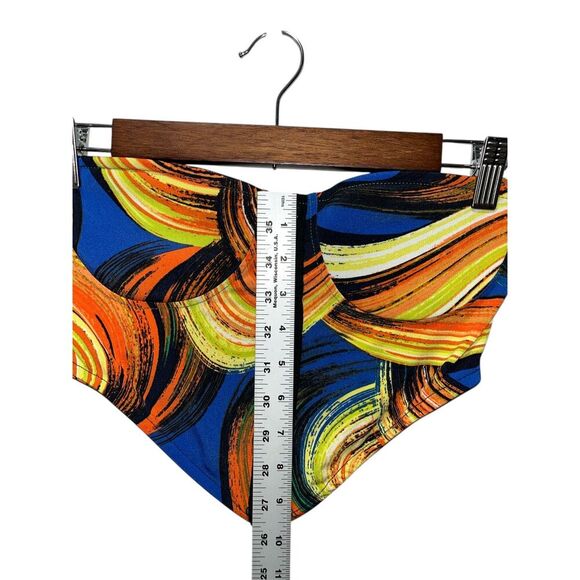 Belita Collection Colorful Corset Top Size Large Vibrant Pattern Hook Closure - Picture 6 of 6